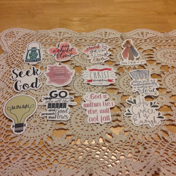 Bible Quotes and Christian Inspiration  Stickers Bundle - Picture 1 of 5
